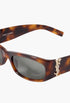 Rectangle-Frame Tortoiseshell Acetate Sunglasses